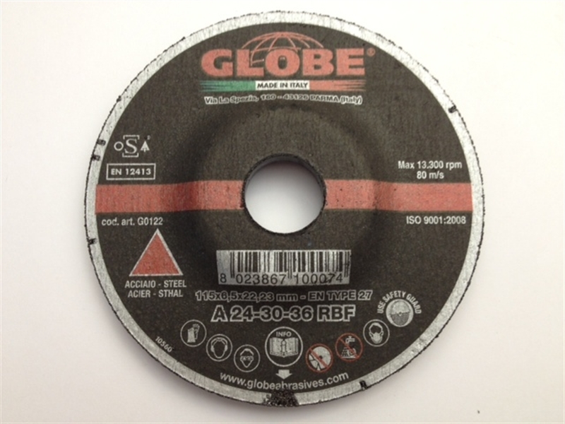 Disco abrasivo Globe 115 x 6,5 R