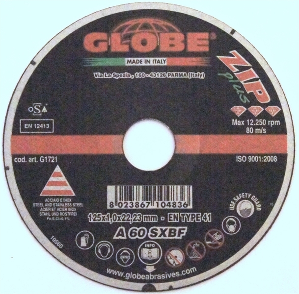 Globe 125 x 1,3 Inox